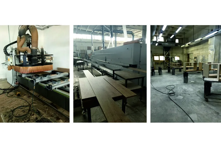 Wood workshop: CNC, edge banding and finishing