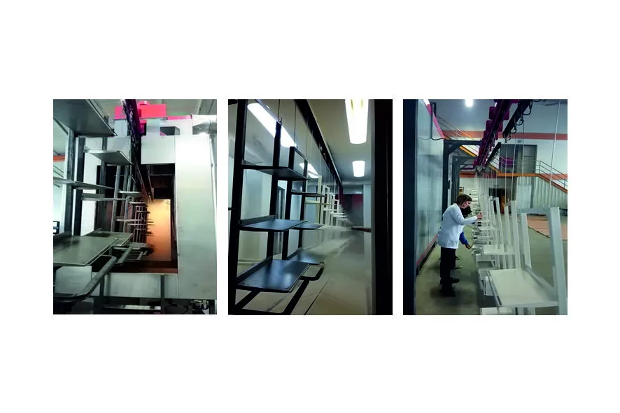 Powder coating line